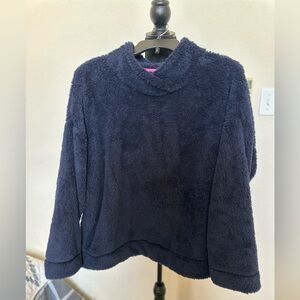 Jane&bleeker Cozy Navy Fleece Pullover. Size Large.